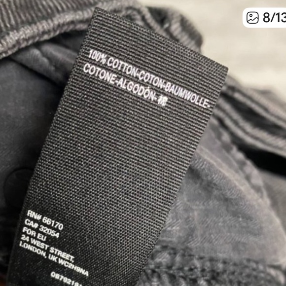 New Free People Black Denim A-Line Mini Skirt Button Fly Front Size 27 - Picture 9 of 13